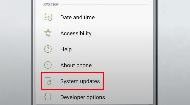Aggiornare il sistema operativo - system update